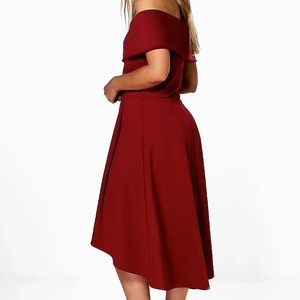 Boohoo Plus Elizabeth Double Layer Midi Dress